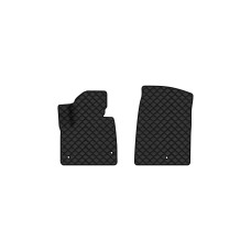 Коврики с экокожи в салон Santa FE (DM) 7 seats Hyundai 2012-2017 3 поколение SUV USA EVAtech  ECO Экокожа черная c черной ниткой черный кант