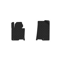 Коврики с экокожи в салон Sonata LPI (LF) Hyundai 2014-2019 7 поколение Sedan Korea EVAtech  ECO Экокожа черная c черной ниткой черный кант