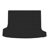 Коврик с экокожи в багажник Cherokee (KL) Jeep 2014 5 поколение SUV USA EVAtech  ECO Экокожа черная c черной ниткой черный кант