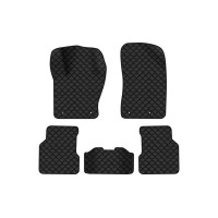 Коврики с экокожи в салон Compass Jeep 2017 2 поколение SUV USA EVAtech  ECO Экокожа черная c черной ниткой черный кант