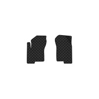 Коврики с экокожи в салон Patriot (MK74) Jeep 2006-2011 1 поколение SUV USA EVAtech  ECO Экокожа черная c черной ниткой черный кант