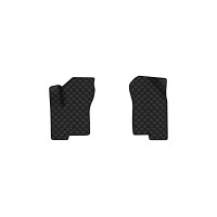 Коврики с экокожи в салон Patriot (MK74) Restyling Jeep 2011-2016 1 поколение SUV USA EVAtech  ECO Экокожа черная c черной ниткой черный кант