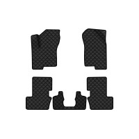 Коврики с экокожи в салон Patriot (MK74) Restyling Jeep 2011-2016 1 поколение SUV USA EVAtech  ECO Экокожа черная c черной ниткой черный кант