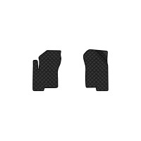 Коврики с экокожи в салон Compass Restyling Jeep 2011-2016 1 поколение SUV USA EVAtech  ECO Экокожа черная c черной ниткой черный кант