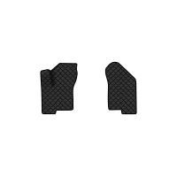 Коврики с экокожи в салон Compass Restyling Jeep 2011-2016 1 поколение SUV USA EVAtech  ECO Экокожа черная c черной ниткой черный кант