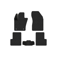 Коврики с экокожи в салон Renegade (2 clips) Jeep 2014 1 поколение SUV USA EVAtech  ECO Экокожа черная c черной ниткой черный кант