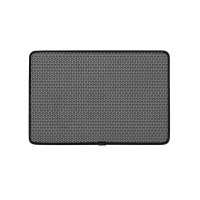 EVA килимок придверний EVAtech Home 60x90 см сота сіра кант чорний