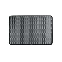EVA килимок придверний EVAtech Home 80x120 см ромб сірий кант чорний