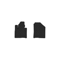 Коврики с экокожи в салон Sorento (UM) 7 seats Kia 2014-2020 3 поколение SUV USA EVAtech  ECO Экокожа черная c черной ниткой черный кант