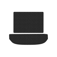 Коврик с экокожи в багажник Sorento (UM) 7 seats Kia 2014-2020 3 поколение SUV USA EVAtech  ECO Экокожа черная c черной ниткой черный кант