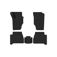 Коврики с экокожи в салон Sorento (BL) 5 seats Kia 2002-2009 1 поколение SUV EU EVAtech  ECO Экокожа черная c черной ниткой черный кант