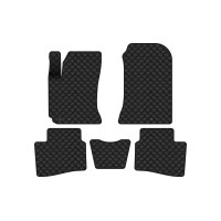 Коврики с экокожи в салон Cerato (TD) Kia 2008-2012 2 поколение Sedan EU EVAtech  ECO Экокожа черная c черной ниткой черный кант