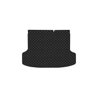 Коврик с экокожи в багажник Rio (DE) Kia 2005-2011 2 поколение Sedan EU EVAtech  ECO Экокожа черная c черной ниткой черный кант