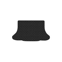 Коврик с экокожи в багажник Freelander (L314) 5-doors (with rest pedal) Land Rover 1997-2006 1 поколение SUV EU EVAtech  ECO Экокожа черная c черной ниткой черный кант