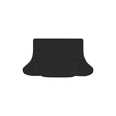 Коврик с экокожи в багажник Freelander (L314) 5-doors (with rest pedal) Land Rover 1997-2006 1 поколение SUV EU EVAtech  ECO Экокожа черная c черной ниткой черный кант