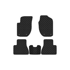 Коврики с экокожи в салон Freelander (L314) 5-doors (with rest pedal) Land Rover 1997-2006 1 поколение SUV EU EVAtech  ECO Экокожа черная c черной ниткой черный кант
