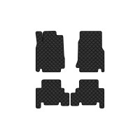 Коврики с экокожи в салон A-Class (W168) Short Mercedes-Benz 1997-2004 1 поколение Htb EU EVAtech  ECO Экокожа черная c черной ниткой черный кант