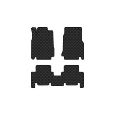 Коврики с экокожи в салон A-Class (W168) Short Mercedes-Benz 1997-2004 1 поколение Htb EU EVAtech  ECO Экокожа черная c черной ниткой черный кант