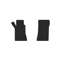 Коврики с экокожи в салон C-Class (W203) RWD Mercedes-Benz 2000-2007 1 поколение Sedan EU EVAtech  ECO Экокожа черная c черной ниткой черный кант