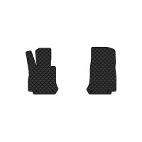 Коврики с экокожи в салон GLC-Class (X253) Mercedes-Benz 2015-2022 1 поколение SUV EU EVAtech  ECO Экокожа черная c черной ниткой черный кант