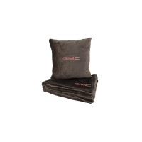 Подушка та плед в авто EVAtech із махри S для GMC коричневі MBLMPSSZV070