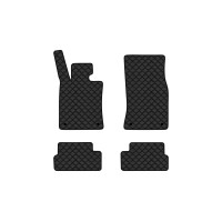 Коврики с экокожи в салон Cooper (R56) 3-doors MINI 2006-2014 2 поколение Htb EU EVAtech  ECO Экокожа черная c черной ниткой черный кант