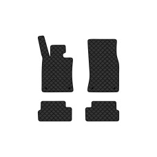 Коврики с экокожи в салон Cooper (R56) 3-doors MINI 2006-2014 2 поколение Htb EU EVAtech  ECO Экокожа черная c черной ниткой черный кант