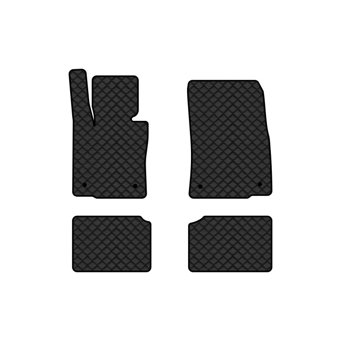 Коврики с экокожи в салон Countryman (R60) MINI 2010-2017 1 поколение Htb EU EVAtech  ECO Экокожа черная c черной ниткой черный кант