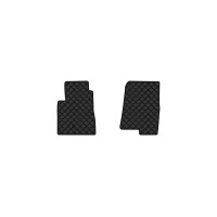 Коврики с экокожи в салон Pajero Wagon (V60) 5-doors Mitsubishi 2000-2007 3 поколение SUV EU EVAtech  ECO Экокожа черная c черной ниткой черный кант