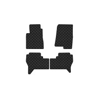 Коврики с экокожи в салон Pajero Wagon (V60) 5-doors Mitsubishi 2000-2007 3 поколение SUV EU EVAtech  ECO Экокожа черная c черной ниткой черный кант