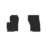 Коврики с экокожи в салон Outlander 7 seats Mitsubishi 2013 3 поколение SUV USA EVAtech  ECO Экокожа черная c черной ниткой черный кант