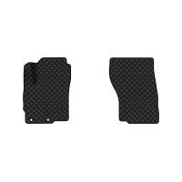 Коврики с экокожи в салон Outlander 7 seats Mitsubishi 2013 3 поколение SUV USA EVAtech  ECO Экокожа черная c черной ниткой черный кант