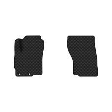 Коврики с экокожи в салон Outlander 7 seats Mitsubishi 2013 3 поколение SUV USA EVAtech  ECO Экокожа черная c черной ниткой черный кант