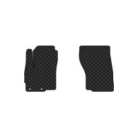 Коврики с экокожи в салон Outlander 5 seats Mitsubishi 2013 3 поколение SUV EU EVAtech  ECO Экокожа черная c черной ниткой черный кант