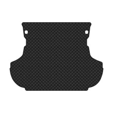 Коврик с экокожи в багажник Outlander XL Mitsubishi 2006-2012 2 поколение SUV EU EVAtech  ECO Экокожа черная c черной ниткой черный кант