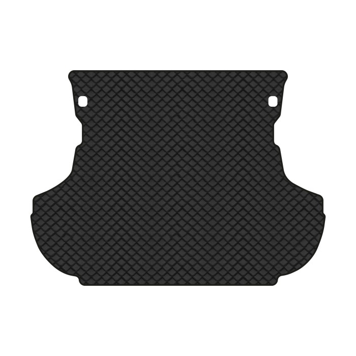 Коврик с экокожи в багажник Outlander XL Mitsubishi 2006-2012 2 поколение SUV EU EVAtech  ECO Экокожа черная c черной ниткой черный кант
