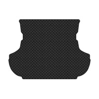 Коврик с экокожи в багажник Outlander XL Mitsubishi 2006-2012 2 поколение SUV EU EVAtech  ECO Экокожа черная c черной ниткой черный кант
