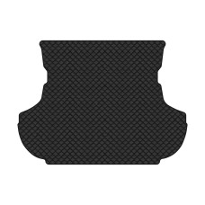 Коврик с экокожи в багажник Outlander XL Mitsubishi 2006-2012 2 поколение SUV EU EVAtech  ECO Экокожа черная c черной ниткой черный кант