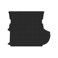 Коврик с экокожи в багажник Outlander XL Mitsubishi 2006-2012 2 поколение SUV EU EVAtech  ECO Экокожа черная c черной ниткой черный кант