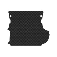 Коврик с экокожи в багажник Outlander XL Mitsubishi 2006-2012 2 поколение SUV EU EVAtech  ECO Экокожа черная c черной ниткой черный кант