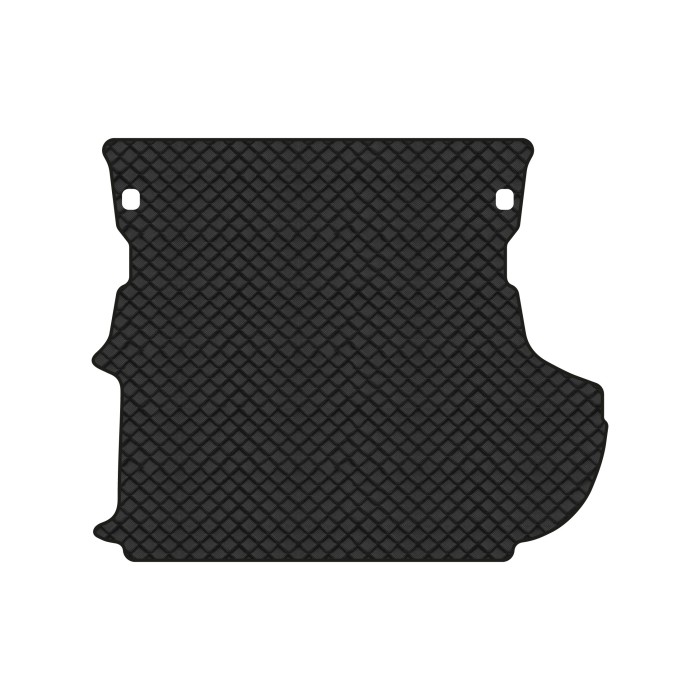 Коврик с экокожи в багажник Outlander XL Mitsubishi 2006-2012 2 поколение SUV EU EVAtech  ECO Экокожа черная c черной ниткой черный кант