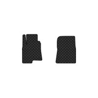 Коврики с экокожи в салон Pajero Wagon (V80) 7 seats Mitsubishi 2006-2021 4 поколение SUV EU EVAtech  ECO Экокожа черная c черной ниткой черный кант