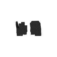 Коврики с экокожи в салон Colt 3-doors MT Mitsubishi 2004-2012 6 поколение Htb EU EVAtech  ECO Экокожа черная c черной ниткой черный кант