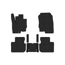 Коврики с экокожи в салон Colt 5-doors MT Mitsubishi 2004-2012 6 поколение Htb EU EVAtech  ECO Экокожа черная c черной ниткой черный кант