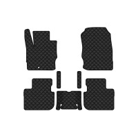 Коврики с экокожи в салон Colt 3-doors AT Mitsubishi 2004-2012 6 поколение Htb EU EVAtech  ECO Экокожа черная c черной ниткой черный кант