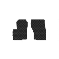 Коврики с экокожи в салон Outlander 7 seats Mitsubishi 2013 3 поколение SUV EU EVAtech  ECO Экокожа черная c черной ниткой черный кант