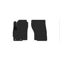 Коврики с экокожи в салон Outlander 7 seats Mitsubishi 2013 3 поколение SUV EU EVAtech  ECO Экокожа черная c черной ниткой черный кант
