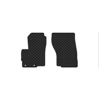 Коврики с экокожи в салон Outlander 5 seats Mitsubishi 2013 3 поколение SUV USA EVAtech  ECO Экокожа черная c черной ниткой черный кант