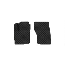 Коврики с экокожи в салон Outlander 5 seats Mitsubishi 2013 3 поколение SUV USA EVAtech  ECO Экокожа черная c черной ниткой черный кант
