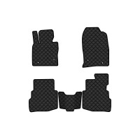 Коврики с экокожи в салон CX-9 (TC) (7 seats) Mazda 2016 2 поколение SUV USA EVAtech  ECO Экокожа черная c черной ниткой черный кант